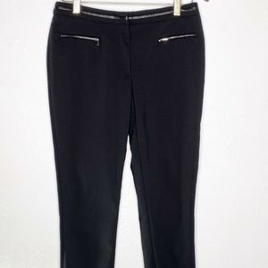 H&M Leather Trim & Zipper Dress Pants